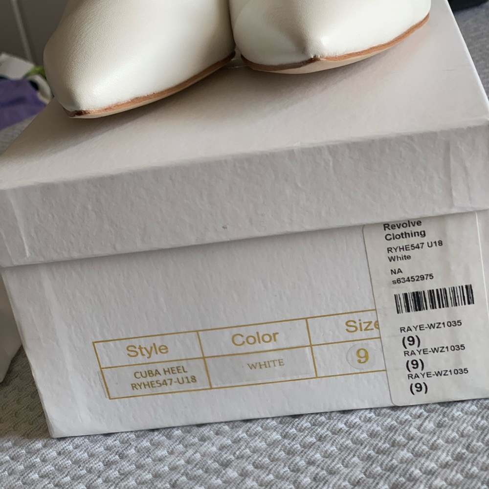 Raye’s slip on white leather booties